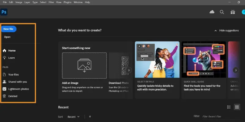 adobe photoshop interface