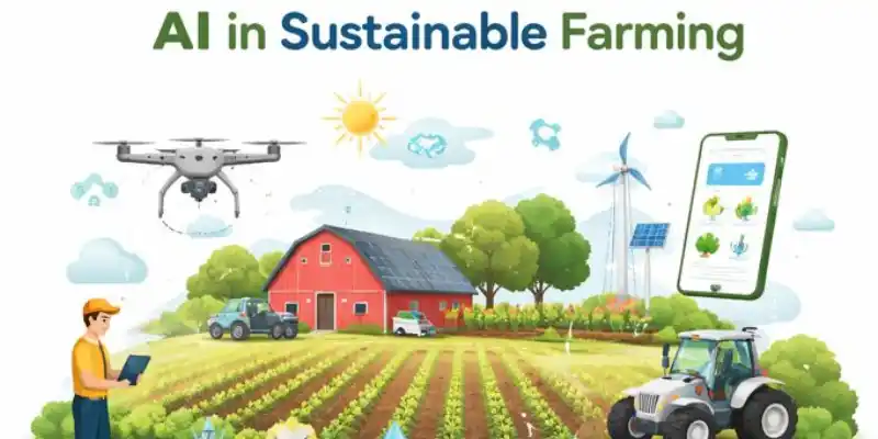 AI in agriculture with drones, sensors, and renewable energy for sustainability