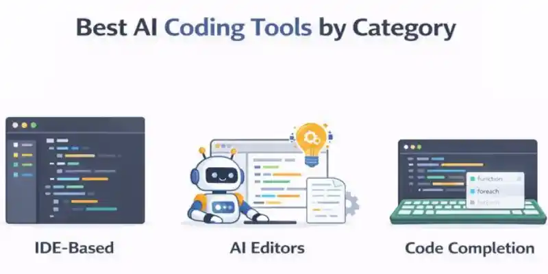 Coding AI tools by category: IDE, editor, and completion tool