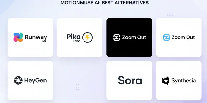  Best MotionMuse AI alternatives comparison tools like Runway Pika VidMuse
