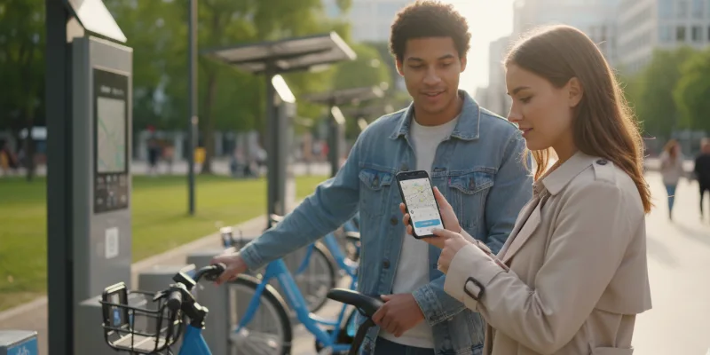 Using an app modernisation to unlock a bike with a bike-sharing app