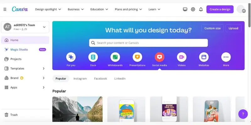 canva ai interface ( photopea alternatives )