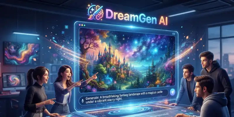 DreamGen dashboard for AI storytelling