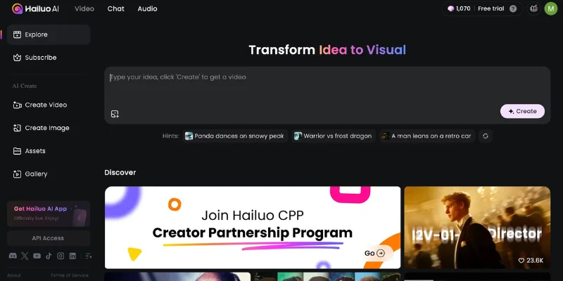Hailuo AI realistic video interface – advanced kling ai alternatives
