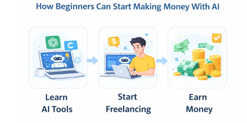how beginners make money with ai