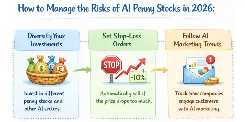 Risk management strategies for AI penny stocks, including diversification and stop-loss orders