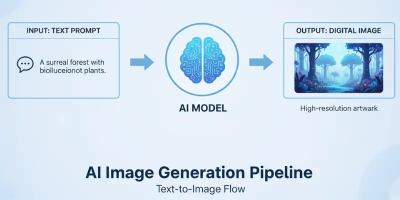 How unlucid ai works step by step flow from prompt to AI processing and final output generation