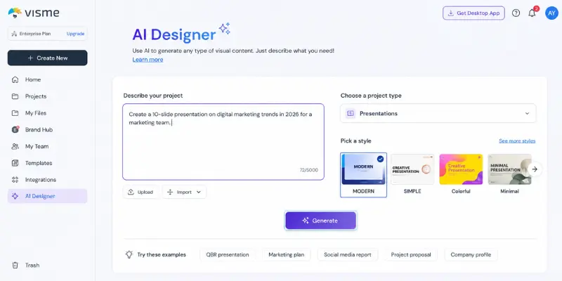 how we tested a visme ai