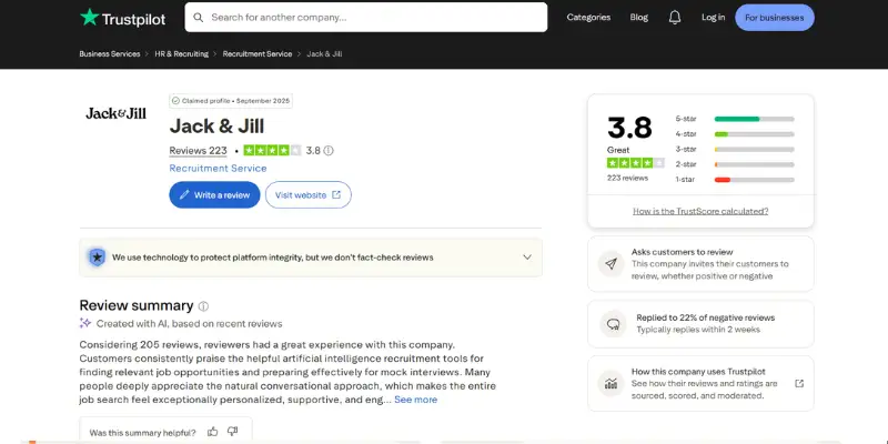 jack and jill ai trustpilot reviews 

