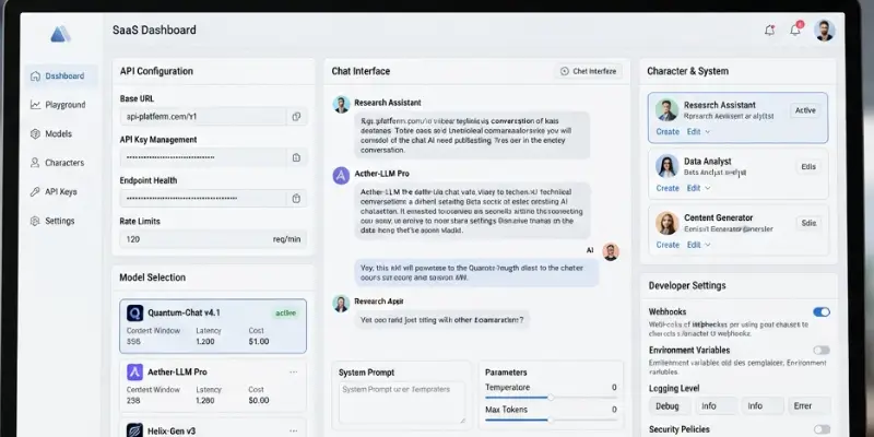 Janitor AI dashboard interface