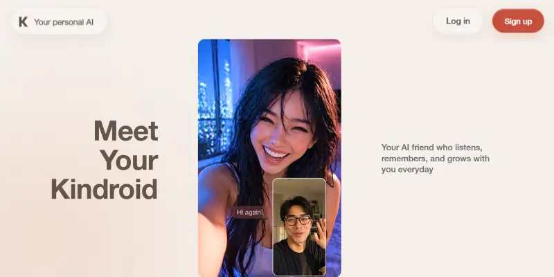 kindroid ai interface
