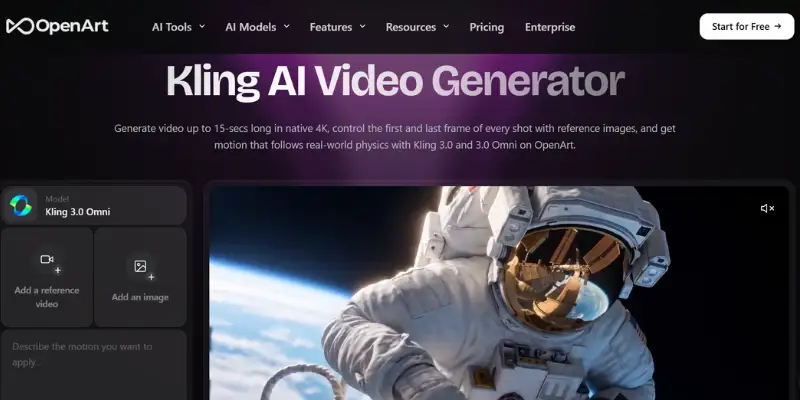 Kling AI video generator 