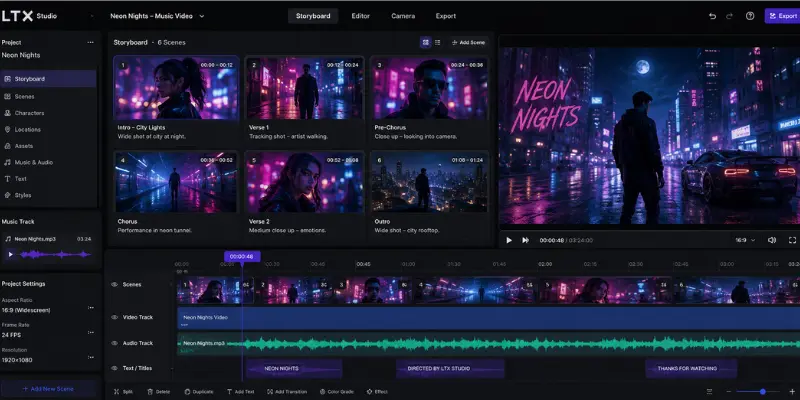 LTX Studio music video workflow