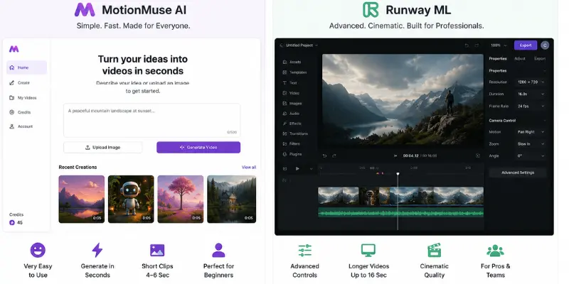 motion ai  vs runway ml