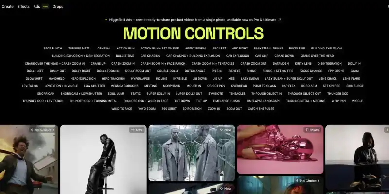 MotionMuse smooth motion video creation dashboard