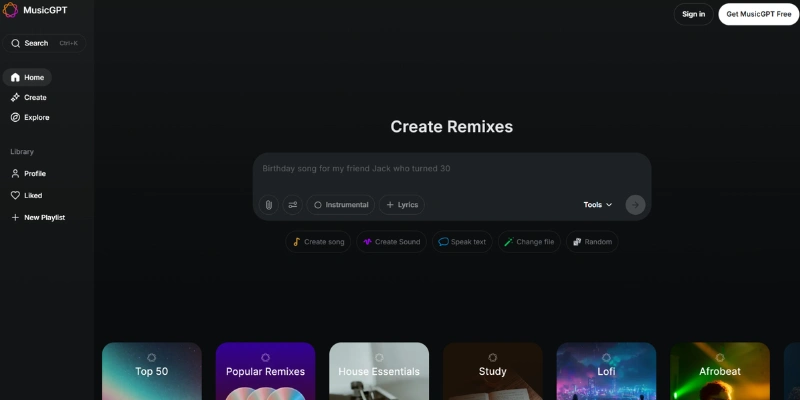  MusicGPT text to music tool in suno ai alternatives guide