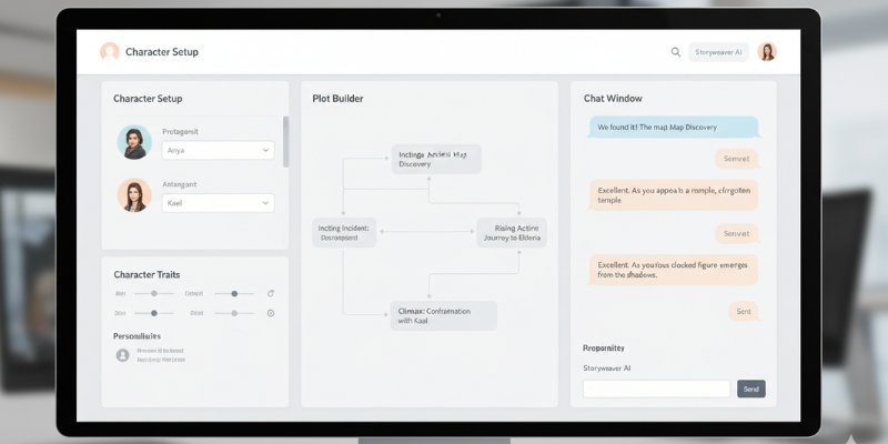Nectar AI story builder and chat interface, helpful among juicychat ai alternatives
