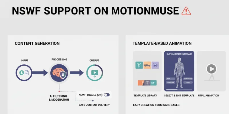  MotionMuse AI NSFW video support image to video animation workflow example
