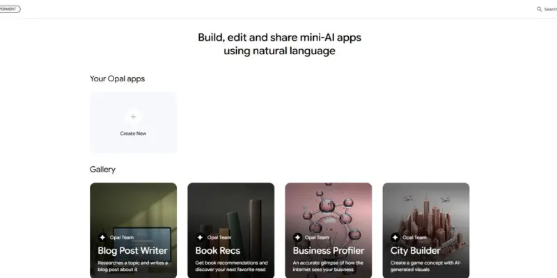 Google Opal Gemini integration