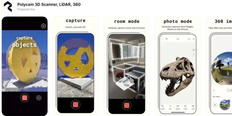 Polycam 3D scanning app interface, a real-world luma ai alternatives solution for object capture.