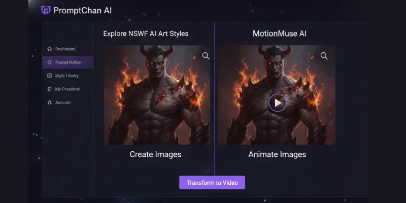  PromptChan AI vs MotionMuse feature comparison table NSFW tools 2026
