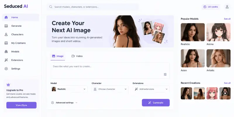 Seduced AI dashboard