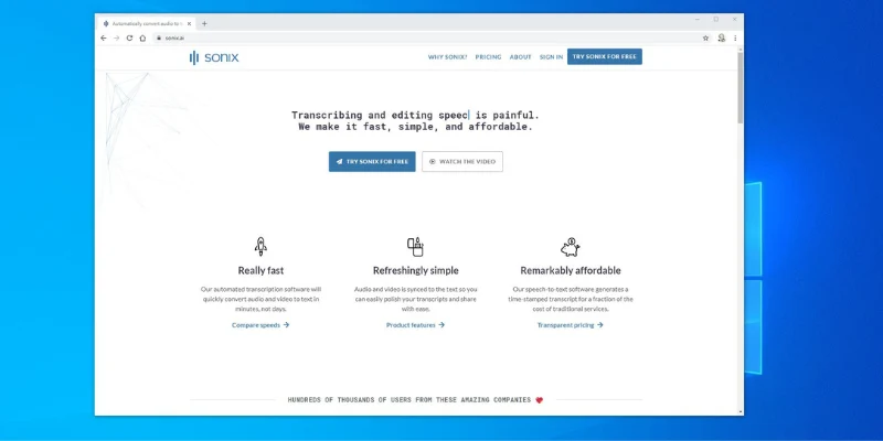  Sonix AI transcription editor included in premium Otter.ai alternatives