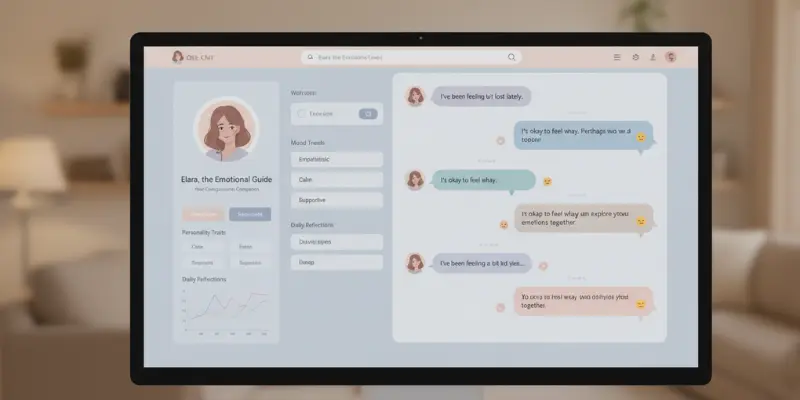 Soulkyn AI emotional chat window and character panel, a juicychat ai alternatives choice