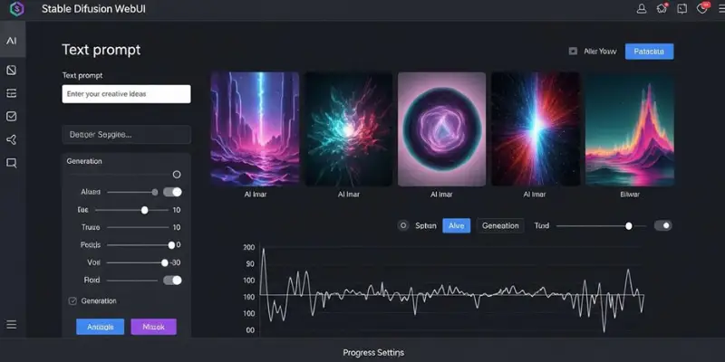 Stable Diffusion AI image generation dashboard
