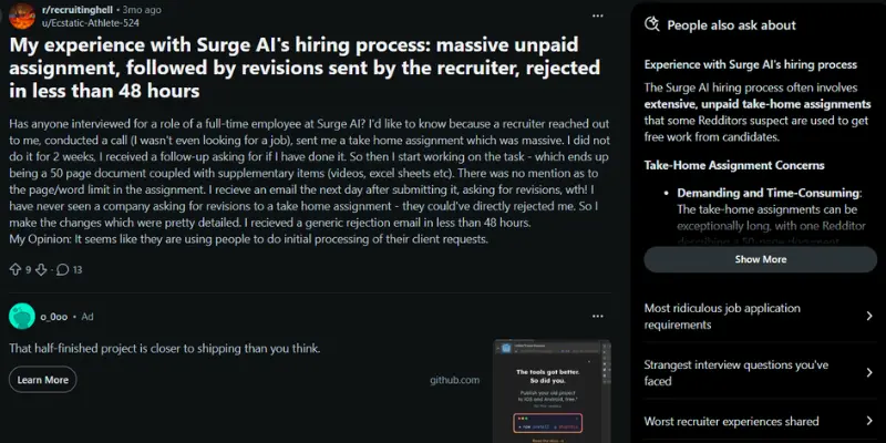 surge ai reddit reviews 

