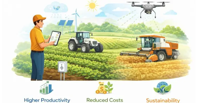 AI in agriculture improving productivity, reducing costs, and ensuring sustainability