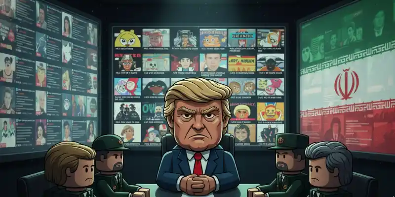 Iran mocks Trump with AI memes lego style image