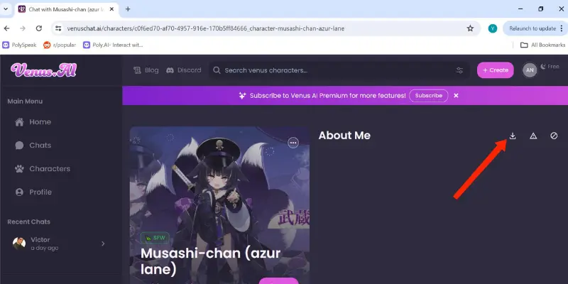 venus chub ai dashboard