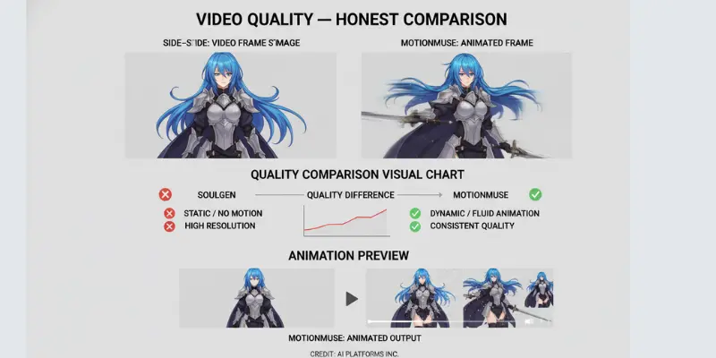 SoulGen vs MotionMuse AI video quality comparison