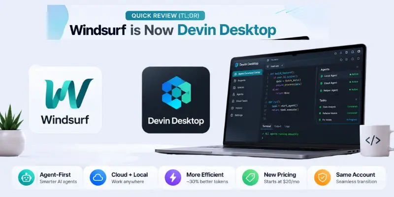 windsurf rebrand to devin desktop with new ai agent features
