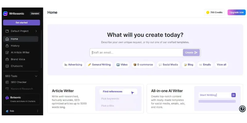 Writesonic ai writing tools for SEO blogs and content creation